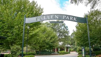pullen park entrance sign