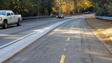 New cycle track on Gorman Ave