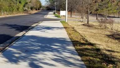New sidewalk we installed on Jaguar Park Drive