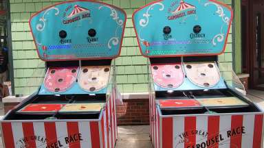 Image of two pinball machines.