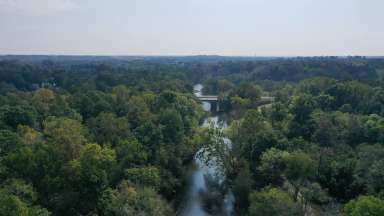 aerial view of the Neuse river
