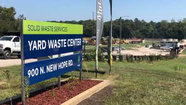 Entrance to Raleigh Yard Waste Center
