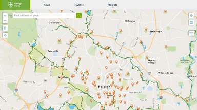 image of the park locator app