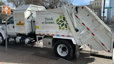 Renewable propane trash truck.