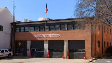 Picture of the current outdated Fire Station #1 that is set to be replaced with a modernized facility.