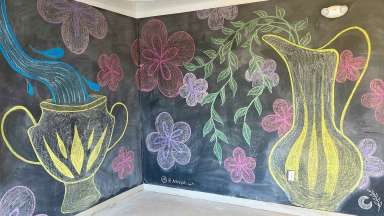 A chalk mural by Ashley Bonner