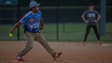 a slow pitch softball pitcher