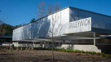 an image of the exterior of the Baileywick Sports Pavilion