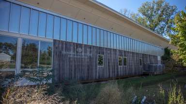 an image of the exterior of the Norman and Betty Camp education center