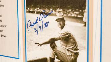 a signed vintage baseball card