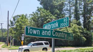 Town and County street sign