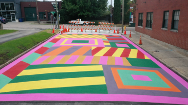 Street view of the mural