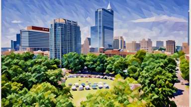 Reflecting Raleigh - The Next Comprehensive Plan - Stylized Image of Downtown