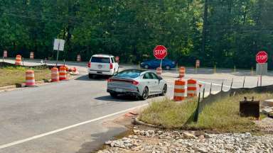 construction on Lake Boone Trail.
