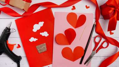 red and pink Valentine's Day crafts