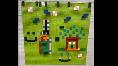 a lego wall