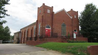 Image of a brick church in Raleigh