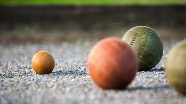 balls from the bocce game