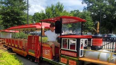 train conductor at pullen park