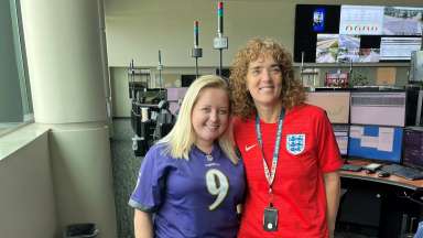 Photo of employees at the Raleigh-Wake 911 Center