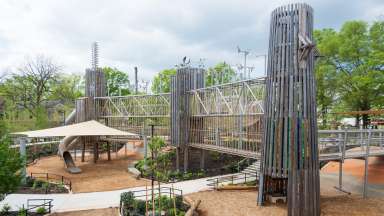 Slide valley at the Gipson Play Plaza