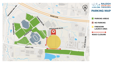 Map of fireworks area