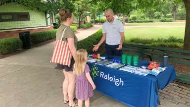 Vision Zero staff at Pullen Park