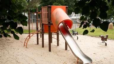Slide and playground at Caraleigh Park
