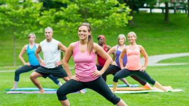 yoga in the park