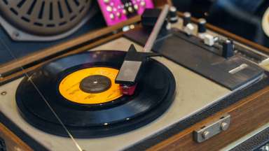 a record player