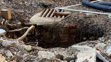 sink hole on Glenwood Avenue