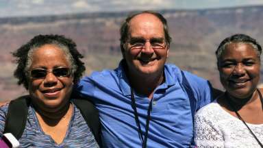 active adults on a trip