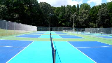 the new pickleball courts at Sanderford road park
