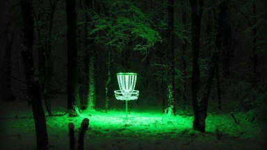disc golf in the dark