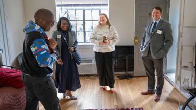 Resident showing apartment