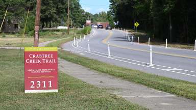 Crabtree Blvd Greenway Trailhead