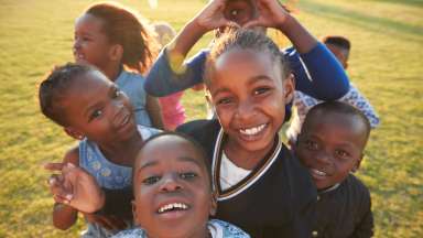 kids smiling for the camera