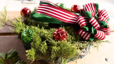 handmade wreath for holidays