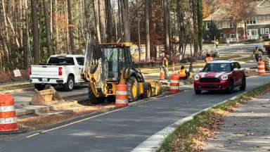 median work on blue ridge rd