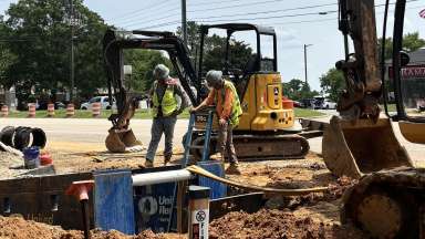 construction works using equipment