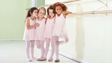 young ballerinas in a dance studio