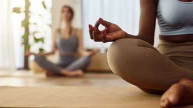 people doing yoga on the floor