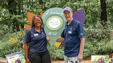 Raleigh Parks Ambassadors smiling at an event