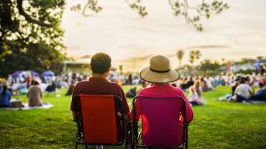 a couple at a summer concert