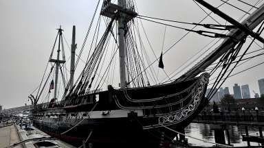 a old ship in a dock