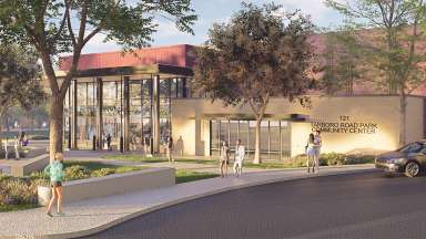 a rendering of the future Tarboro Road park entrance