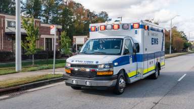 Ambulance driving on street