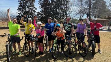 Bikers at Anderson Point Park