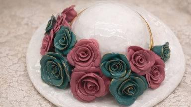 a hat made from ceramic art