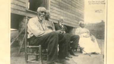 a vintage image of people sitting in chairs